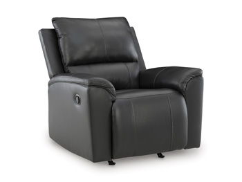 Glossmore - Noir - Fauteuil à bascule inclinable