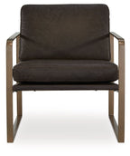 Bradett - Finition marron foncé / doré - Fauteuil d'appoint