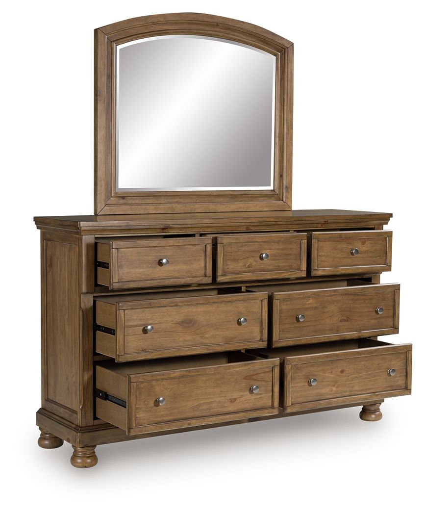 Feddinger - Brun moyen - Commode et miroir