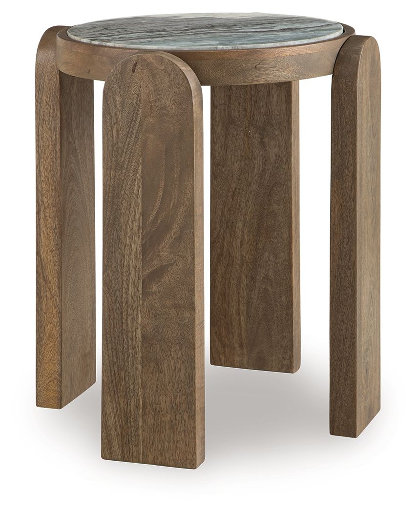 Gavrilley - Gris / Blanc / Marron - Table d'appoint