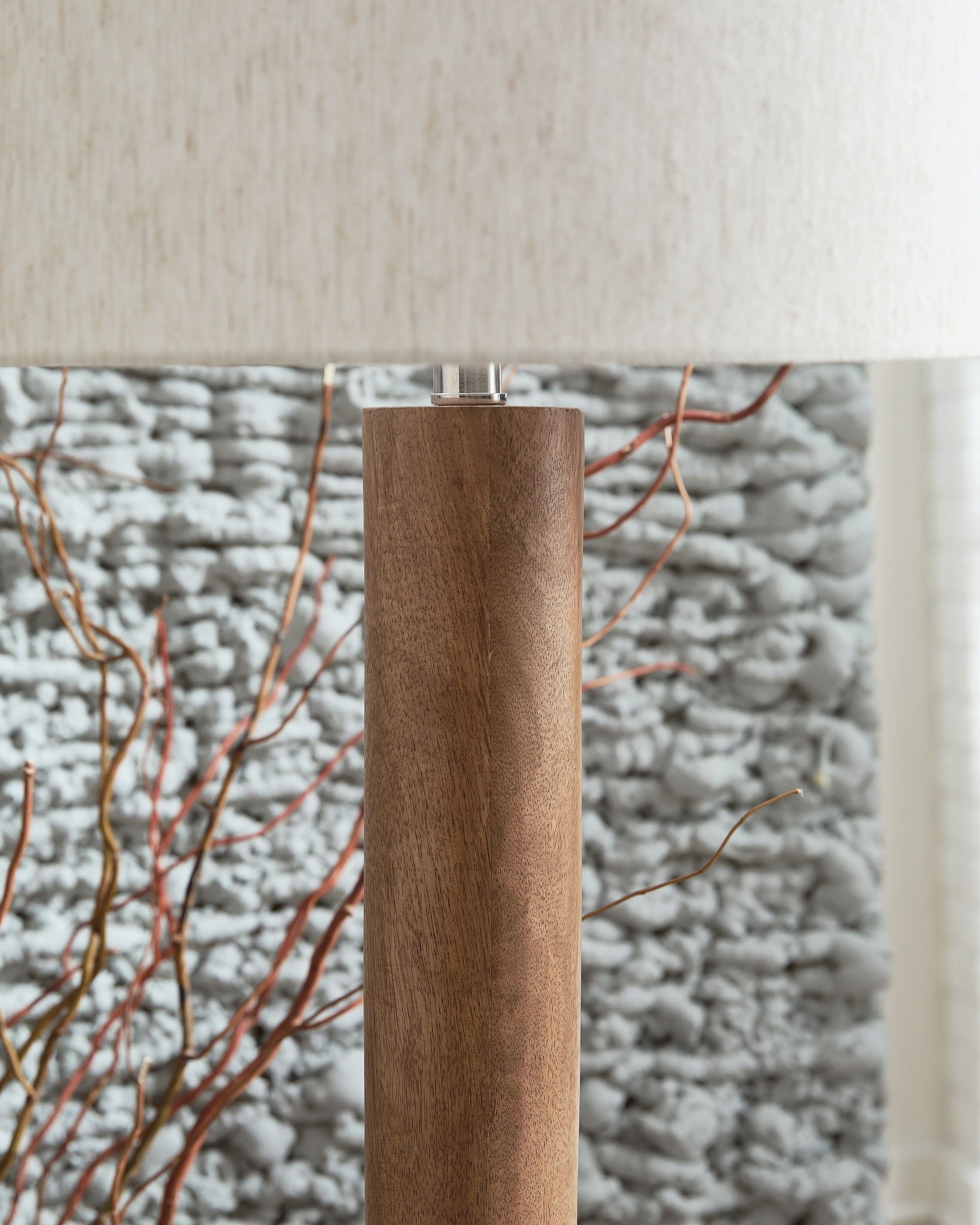 Ailsa - Brun Naturel - Lampadaire en Bois