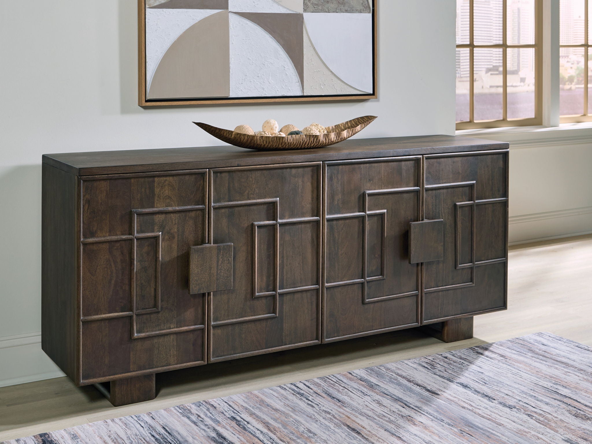Cato - Marron foncé - Meuble d'appoint