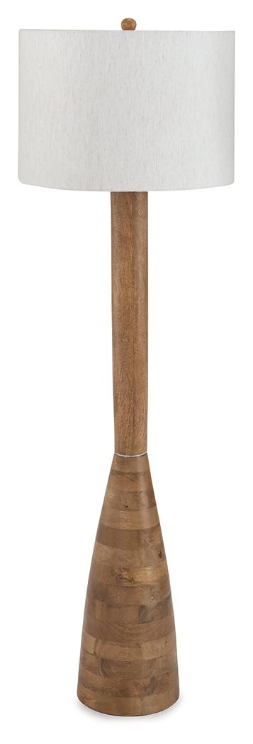 Ailsa - Brun Naturel - Lampadaire en Bois