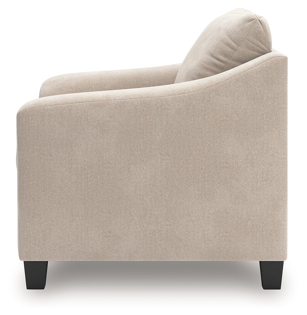 Willarae - Taupe - Ensemble 2 pièces - Chaise et demie, Pouf