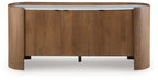 Fitzroy - Marron / Blanc - Meuble d'appoint
