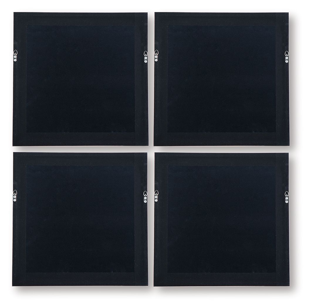Dallbourne - Finition blanche/dorée - Ensemble de décoration murale (lot de 4)