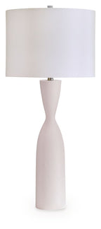 Davinford - Blanc - Lampe de table en poly