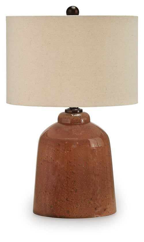 Aaleahya - Rouille - Lampe de table en verre