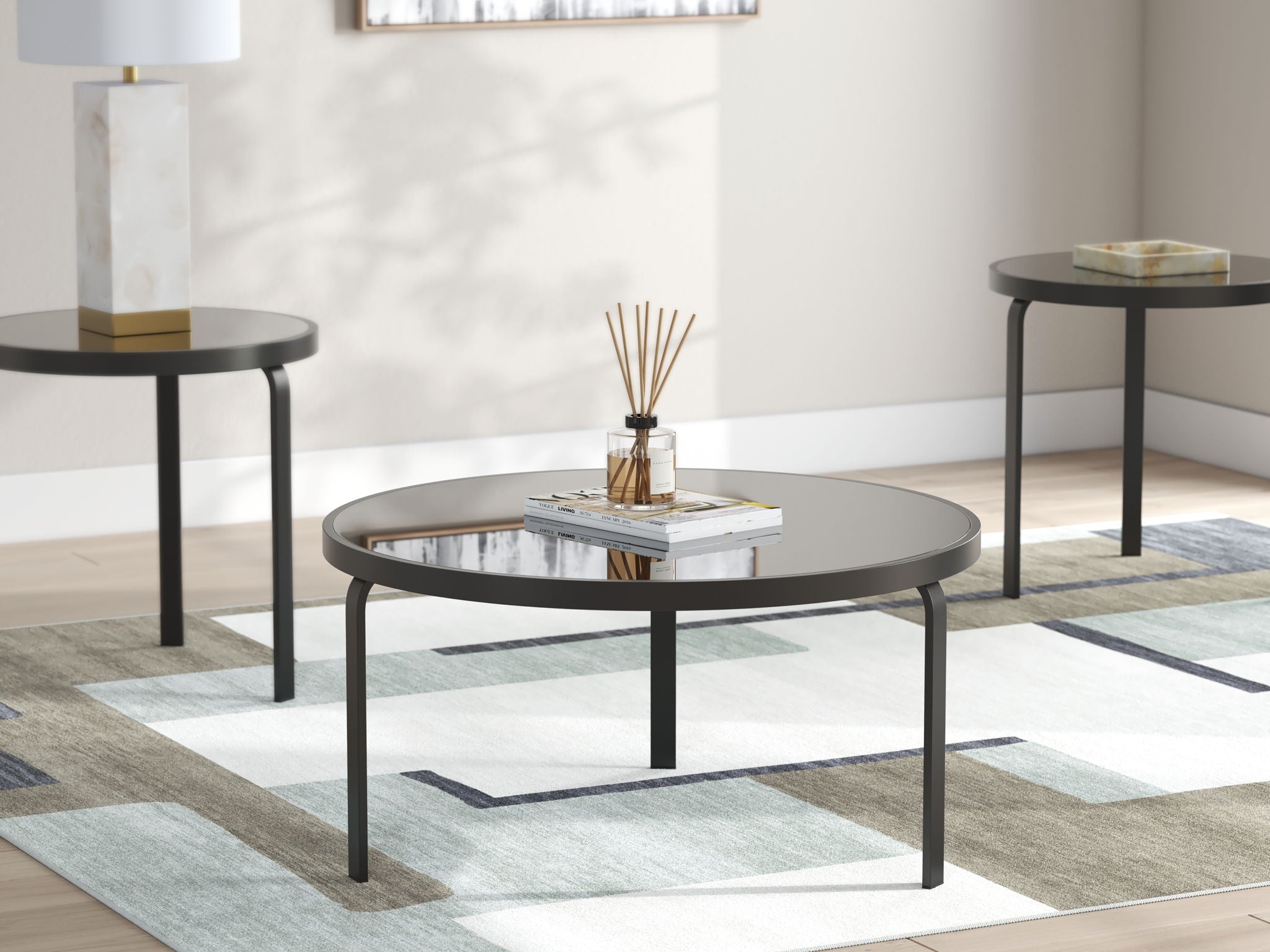 Dorylin - Noir - Ensemble de tables d'appoint (lot de 3)