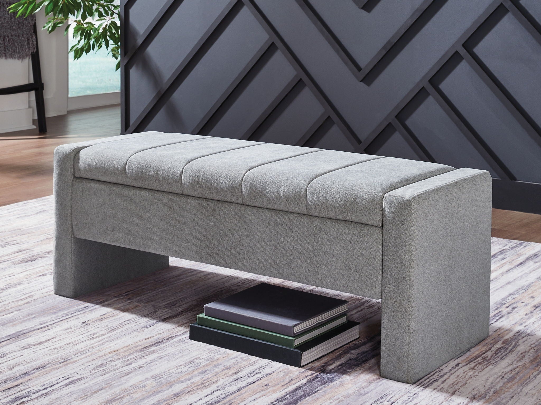 Akselman - Gris - Banc de rangement
