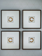 Dallbourne - Finition blanche/dorée - Ensemble de décoration murale (lot de 4)