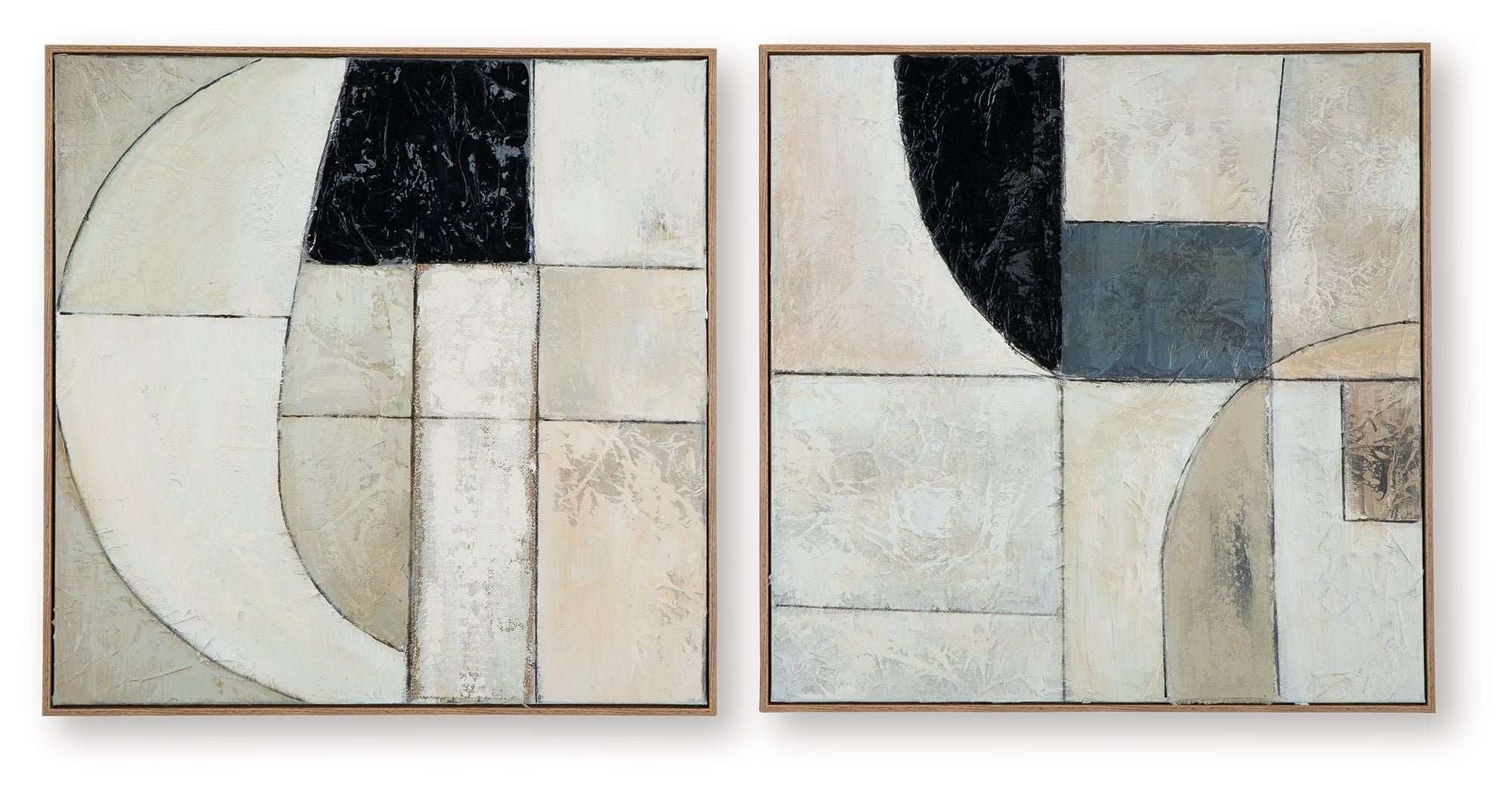 Bexlen - Tan / Taupe / Noir - Ensemble de décoration murale (lot de 2)