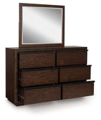 Dilenno - Marron foncé - Commode et miroir