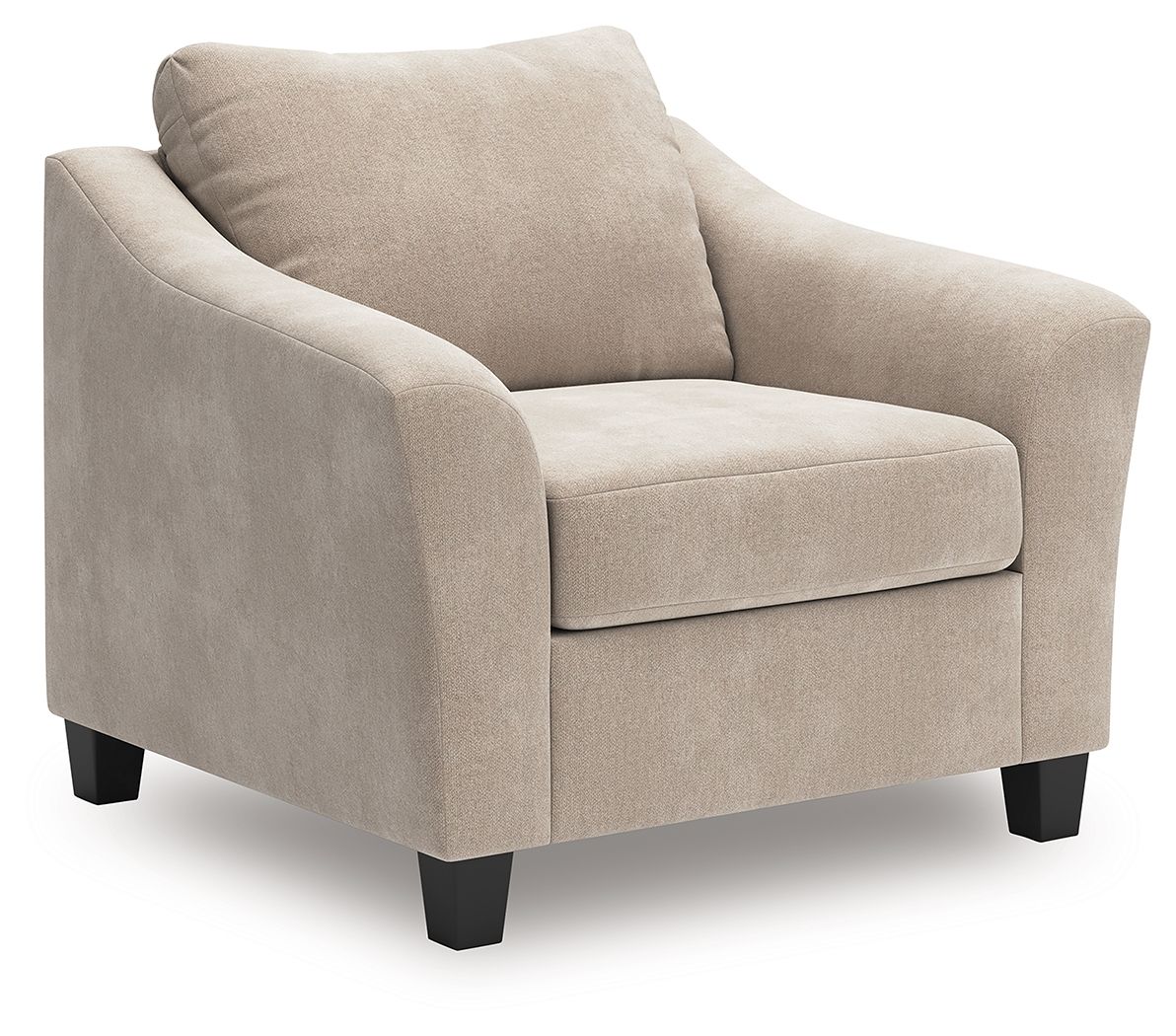 Willarae - Taupe - Ensemble 2 pièces - Chaise et demie, Pouf
