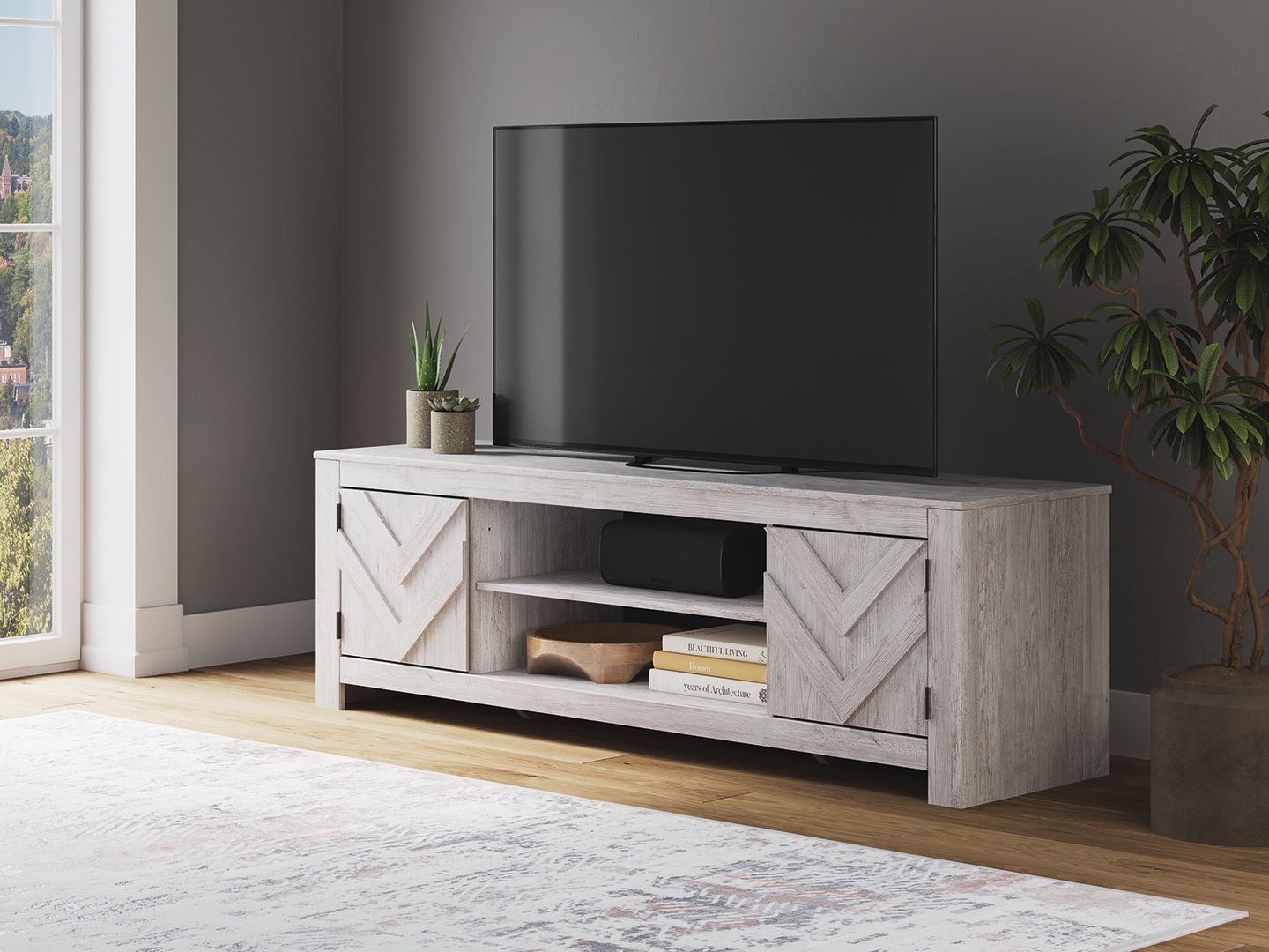 Cayboni - Meuble TV LG avec option cheminée