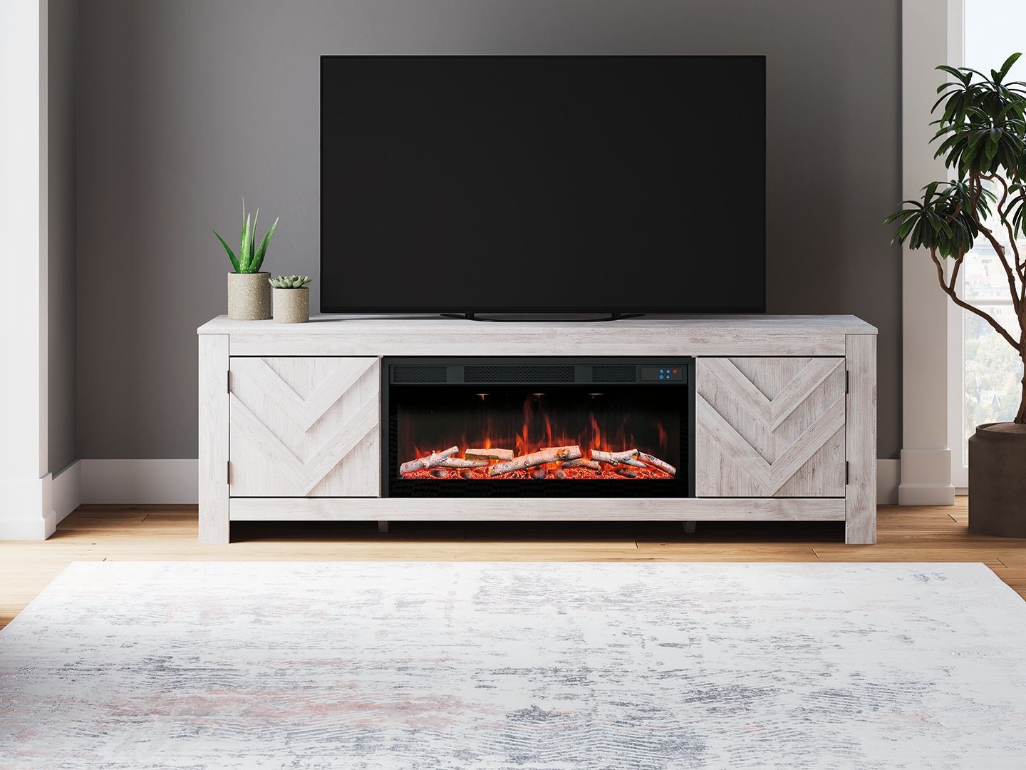 Cayboni - Meuble TV LG avec option cheminée