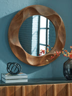 Aajon - Marron - Miroir d'appoint