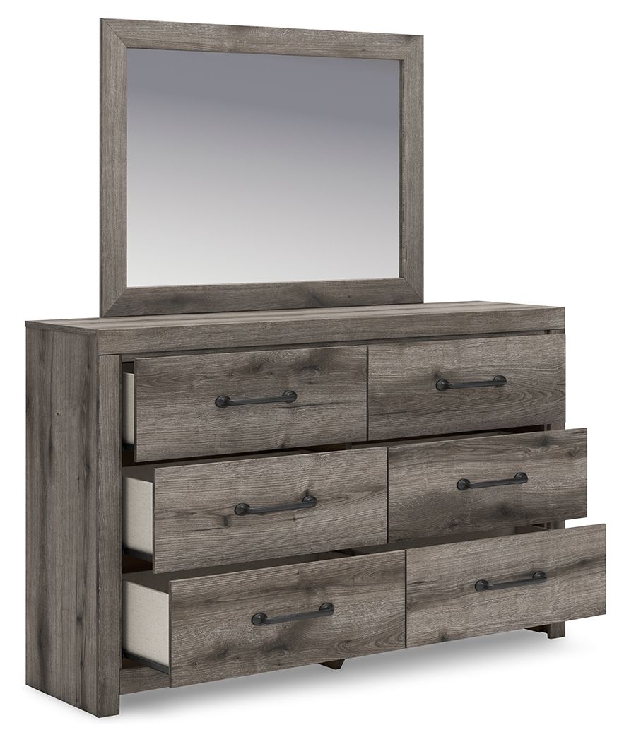 Graystorm - Brun Gris - Commode et Miroir