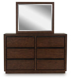 Dilenno - Marron foncé - Commode et miroir
