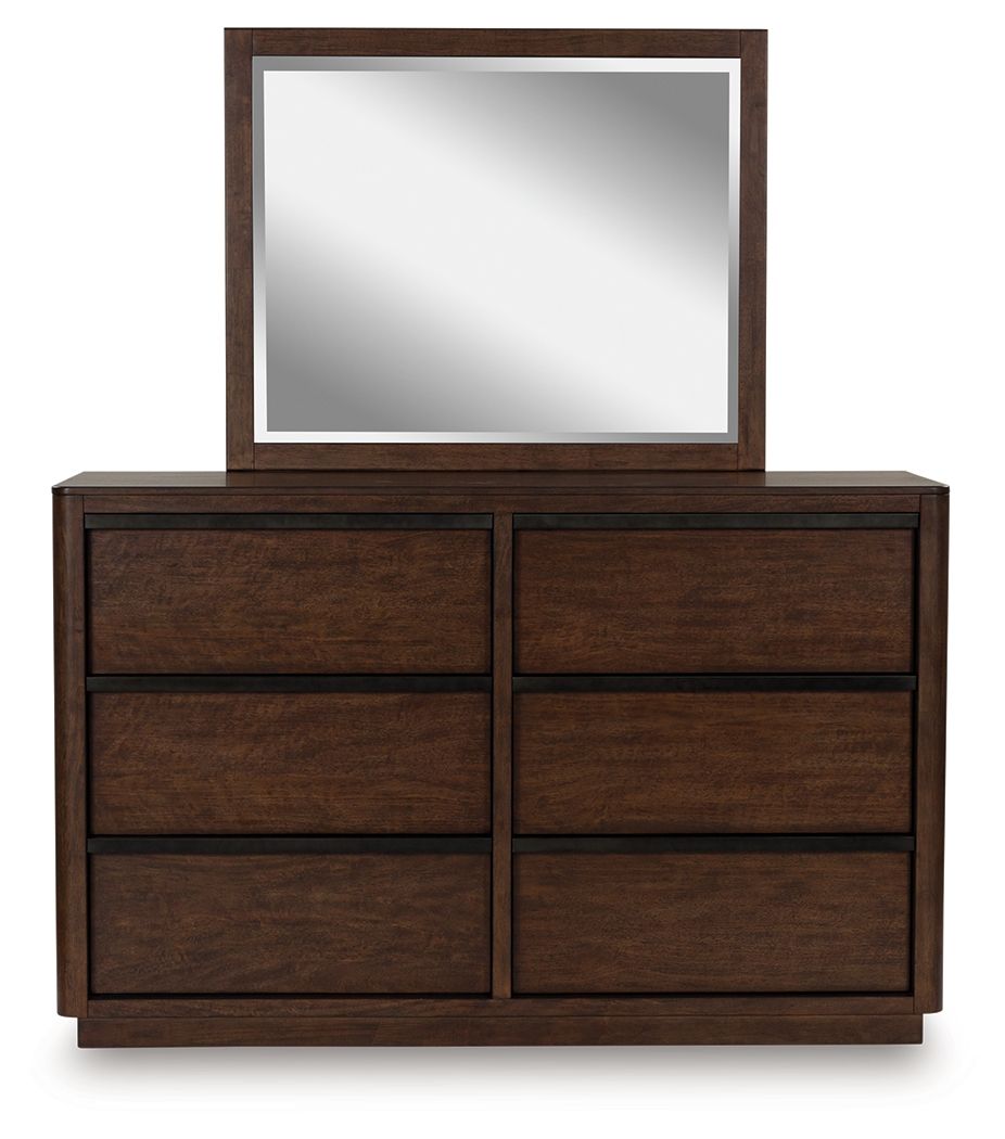 Dilenno - Marron foncé - Commode et miroir