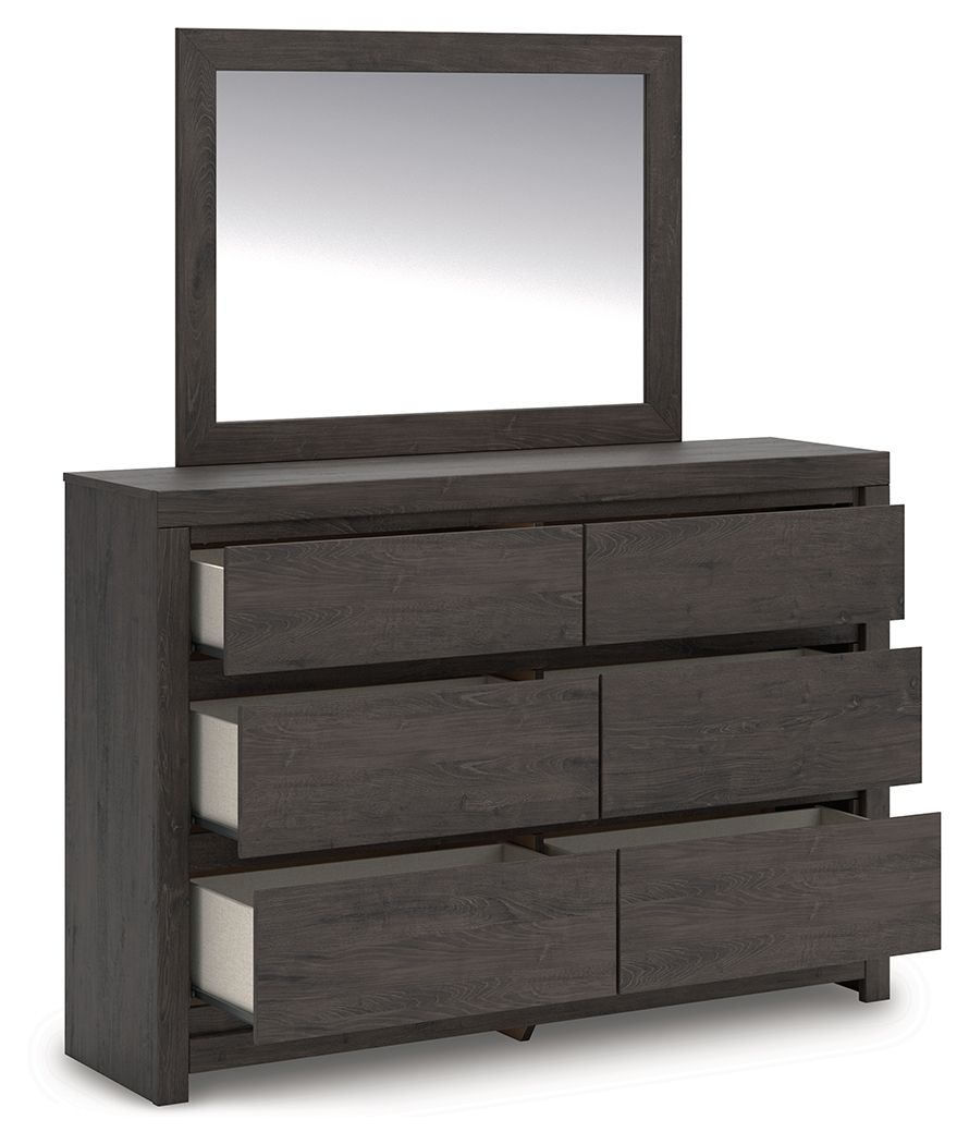 Fraluna - Charbon - Commode et miroir
