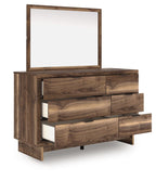 Chirason - Marron - Commode et miroir