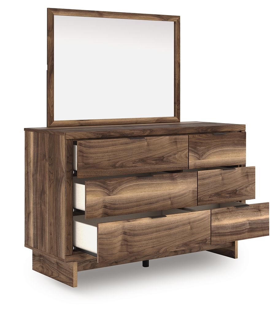 Chirason - Marron - Commode et miroir