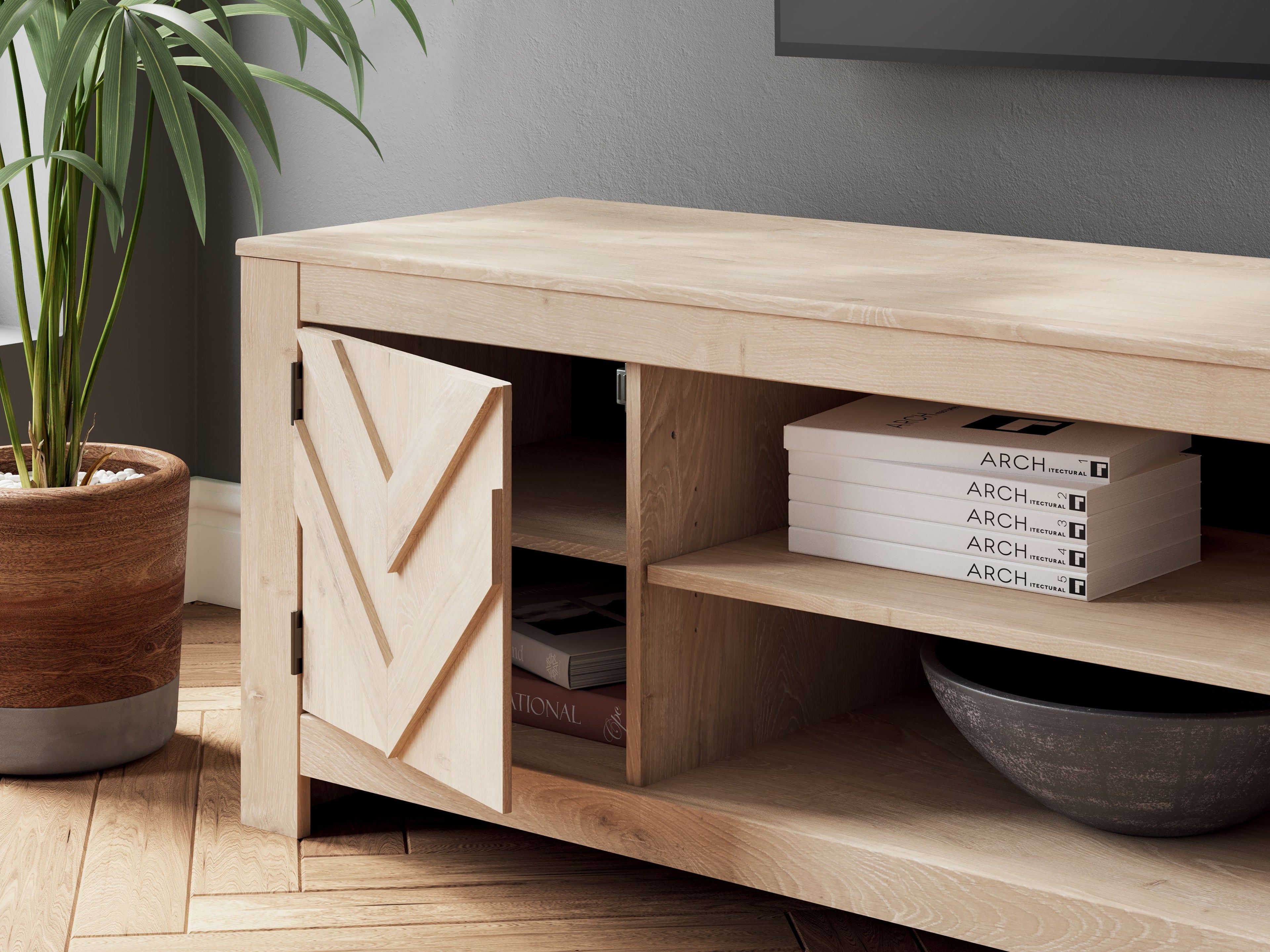 Cayboni - Meuble TV LG avec option cheminée