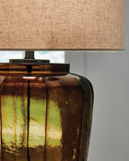 Bainmore - Ambre - Lampe de table en verre