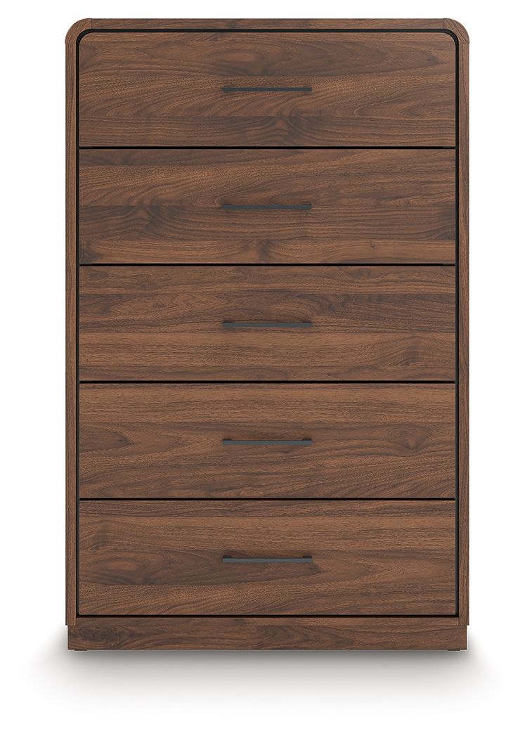 Fortlorn - Noyer brun - Commode à cinq tiroirs