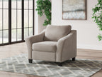 Willarae - Taupe - Ensemble 2 pièces - Chaise et demie, Pouf