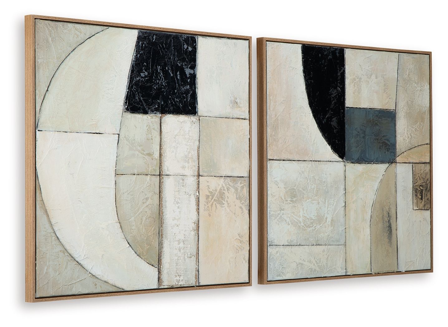 Bexlen - Tan / Taupe / Noir - Ensemble de décoration murale (lot de 2)