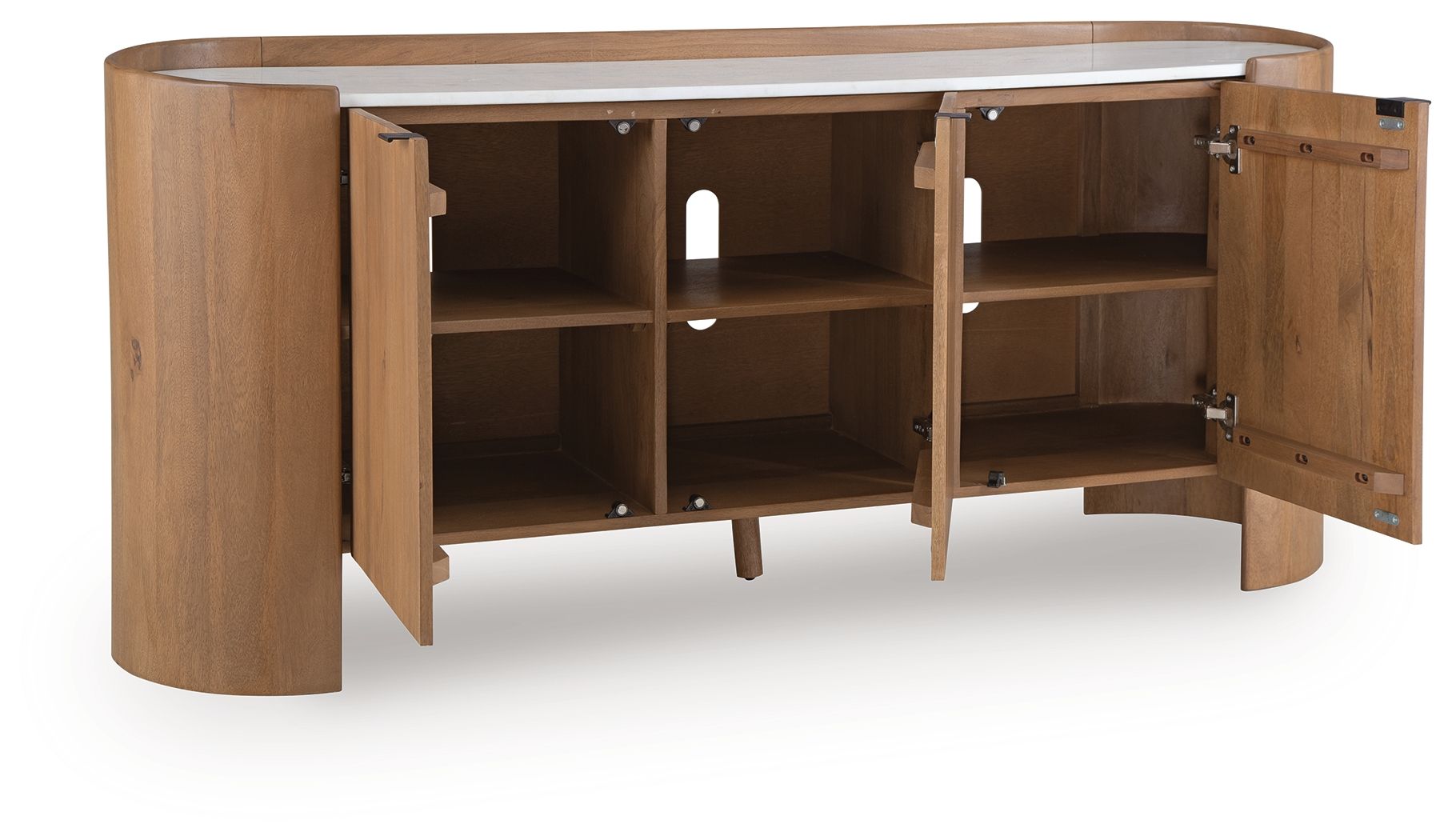 Fitzroy - Marron / Blanc - Meuble d'appoint