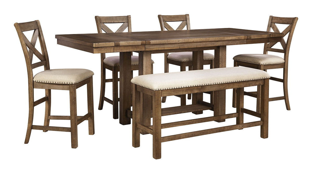Moriville - Ensemble de table à manger rectangulaire - Hauteur comptoir