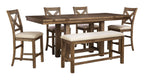 Moriville - Ensemble de table à manger rectangulaire - Hauteur comptoir