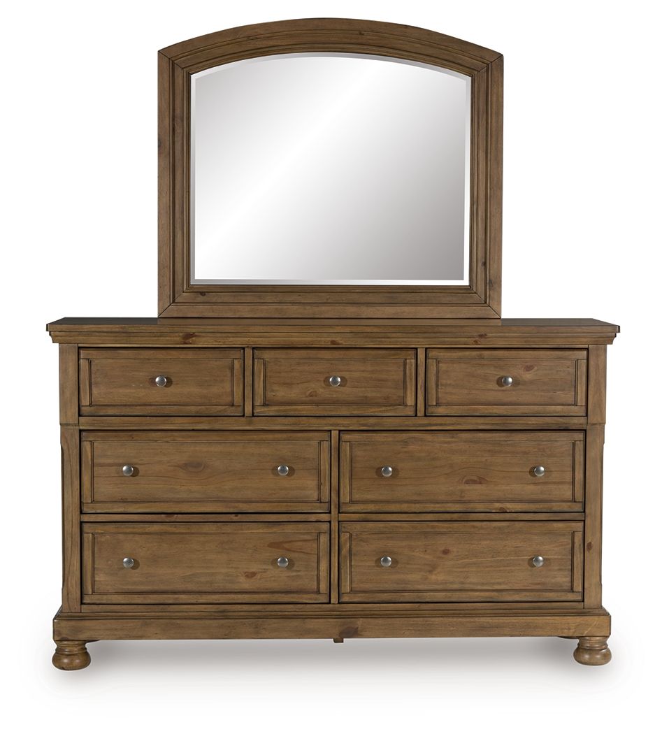 Feddinger - Brun moyen - Commode et miroir