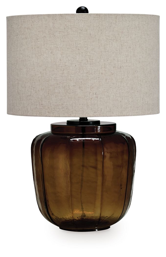 Bainmore - Ambre - Lampe de table en verre