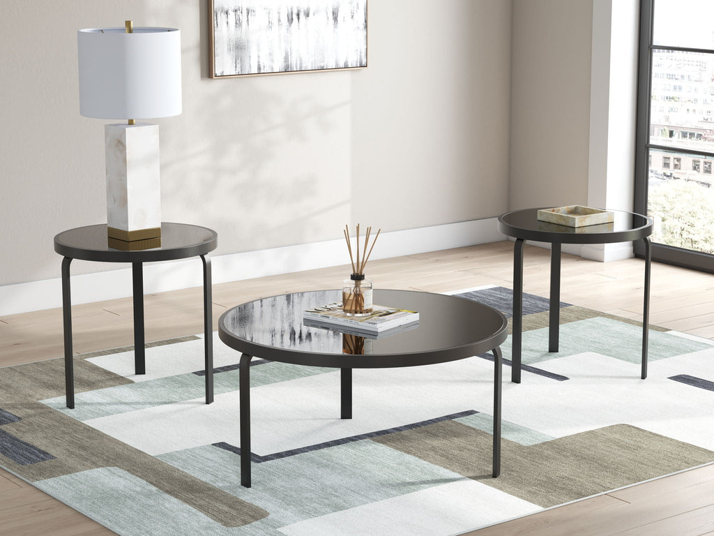 Dorylin - Noir - Ensemble de tables d'appoint (lot de 3)
