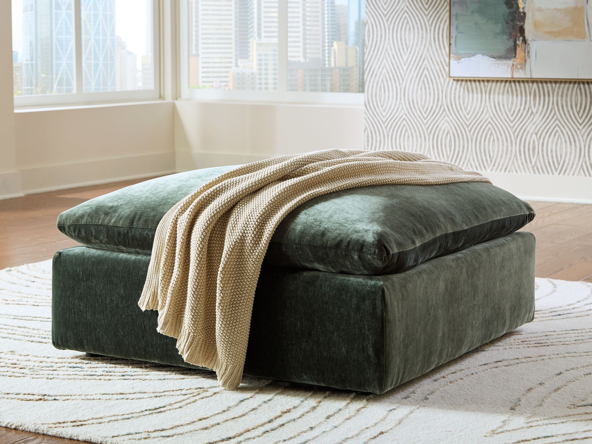 Carriage View - Jade - Pouf d'appoint surdimensionné