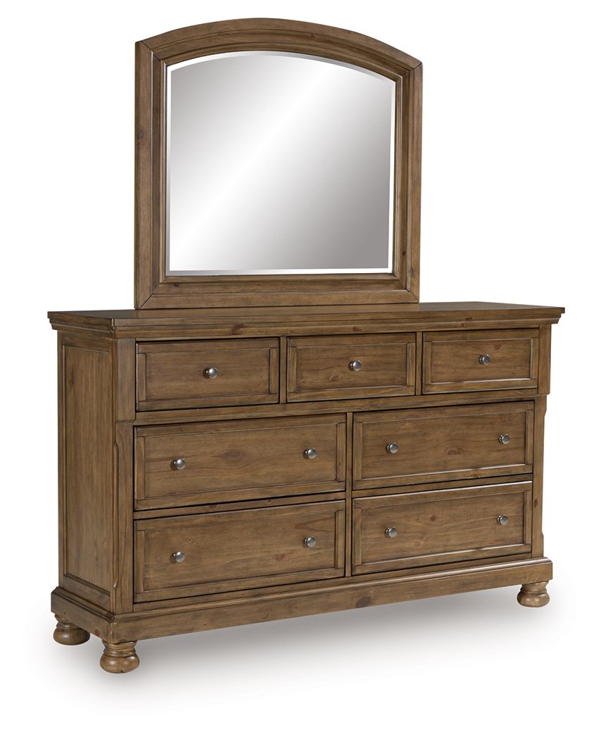 Feddinger - Brun moyen - Commode et miroir