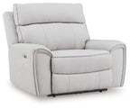 Social Pointe - Perle / Frêne - Fauteuil inclinable électrique / Appuie-tête réglable