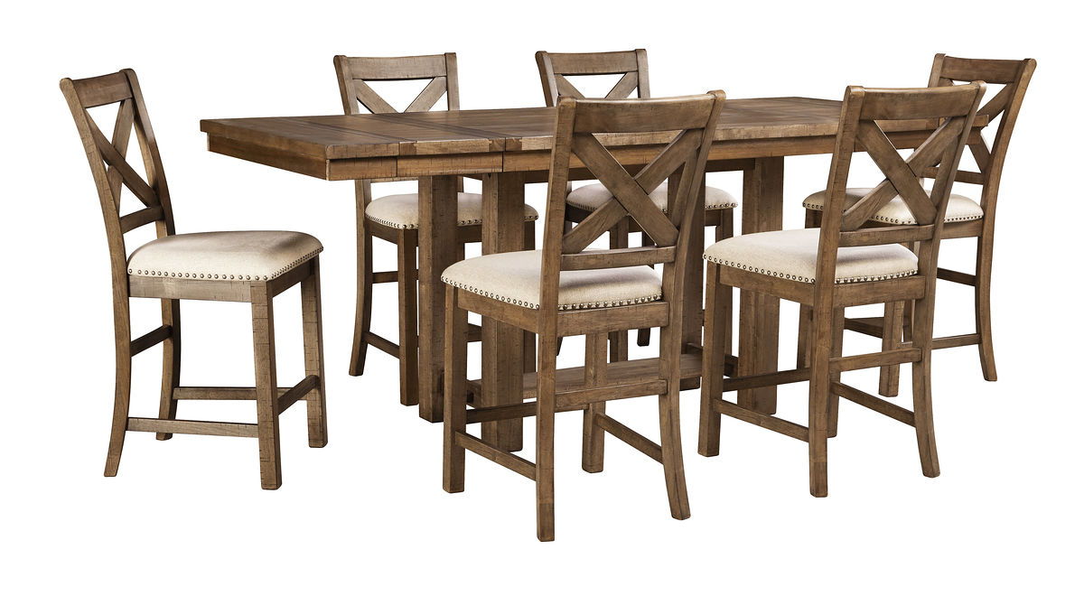Moriville - Ensemble de table à manger rectangulaire - Hauteur comptoir
