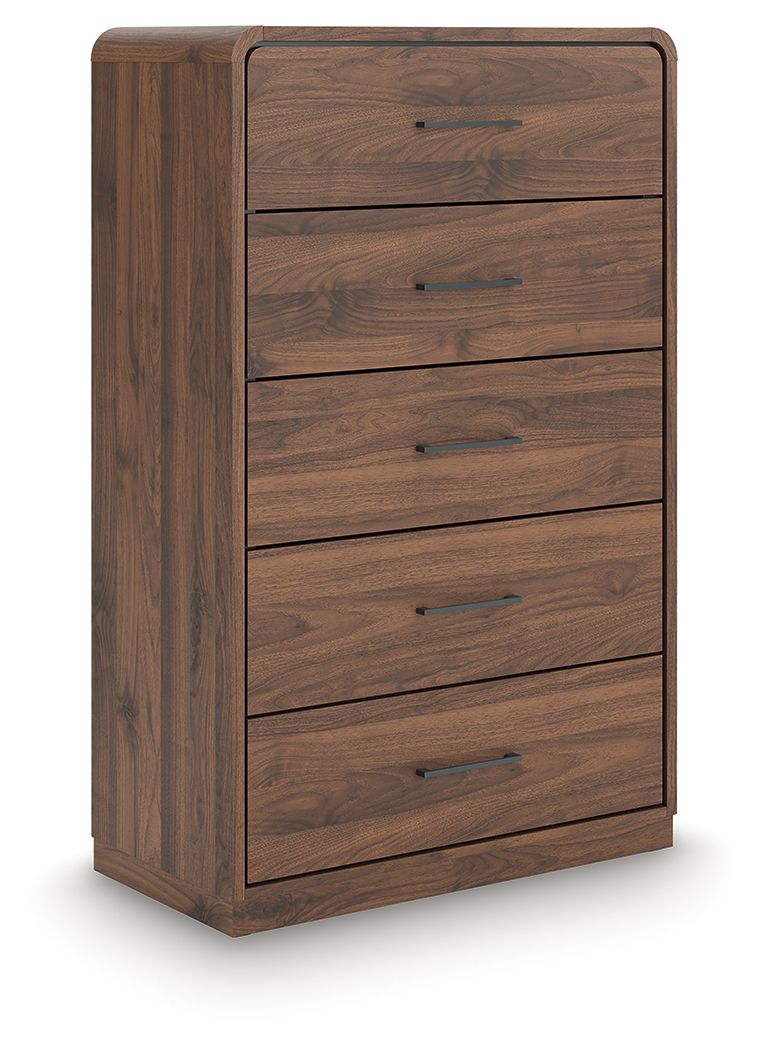 Fortlorn - Noyer brun - Commode à cinq tiroirs